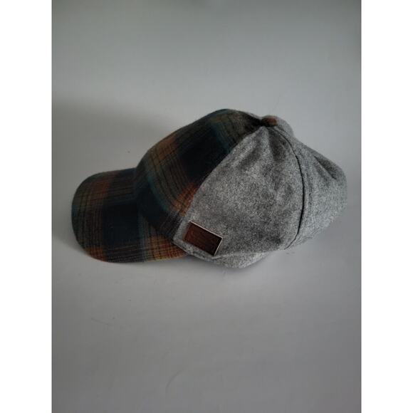 LL Bean Polyester Wool Cap Colored Plaid Adjustable Hat - Picture 2 of 6